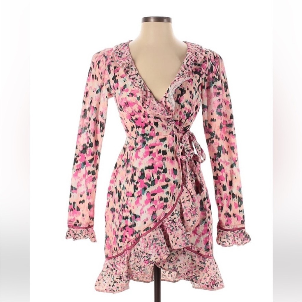 Rococo Sand Multicolor Ruffle Wrap Dress - Picture 4 of 4